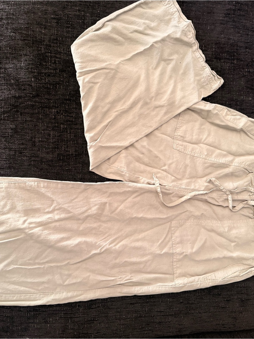 Thread & Supply Cream Drawstring Joggers